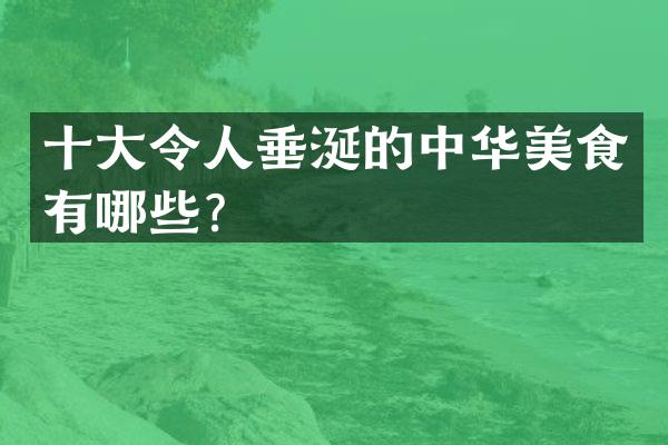 十大令人垂涎的中华美食有哪些？
