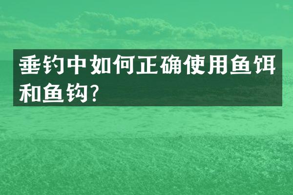 垂钓中如何正确使用鱼饵和鱼钩？