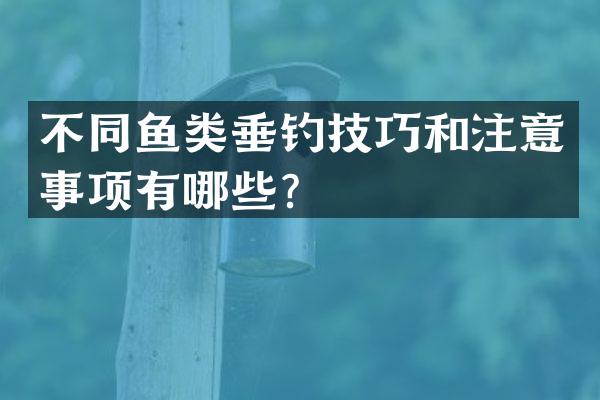 不同鱼类垂钓技巧和注意事项有哪些？