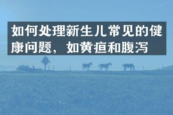 如何处理新生儿常见的健康问题，如黄疸和腹泻？