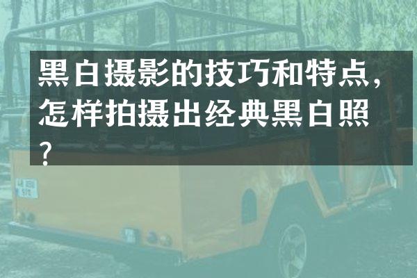 黑白摄影的技巧和特点，怎样拍摄出经典黑白照片？