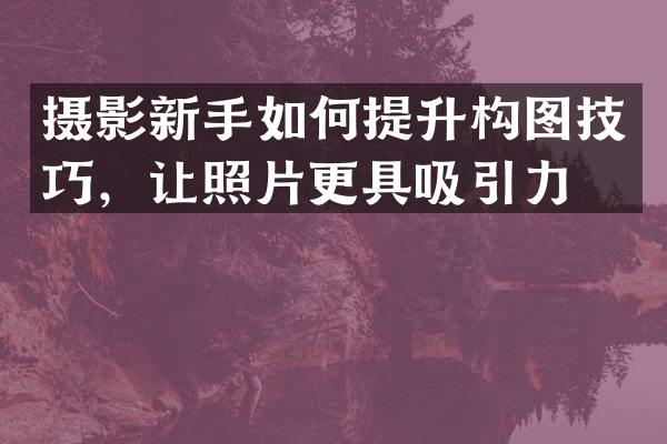 摄影新手如何提升构图技巧，让照片更具吸引力？