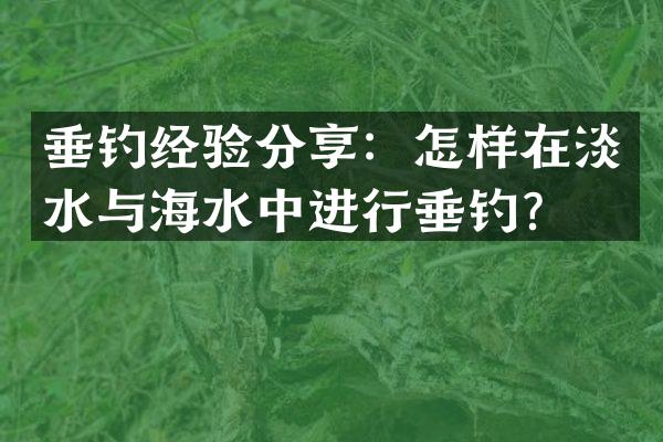 垂钓经验分享：怎样在淡水与海水中进行垂钓？