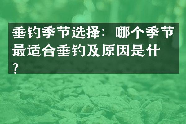 垂钓季节选择：哪个季节最适合垂钓及原因是什么？