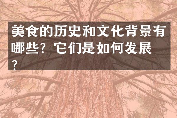 美食的历史和文化背景有哪些？它们是如何发展的？