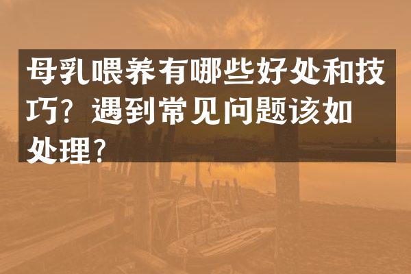 母乳喂养有哪些好处和技巧？遇到常见问题该如何处理？
