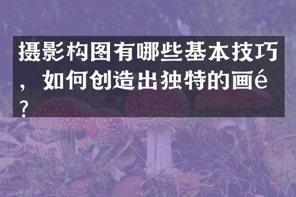 摄影构图有哪些基本技巧，如何创造出独特的画面？