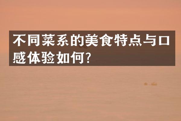 不同菜系的美食特点与口感体验如何？