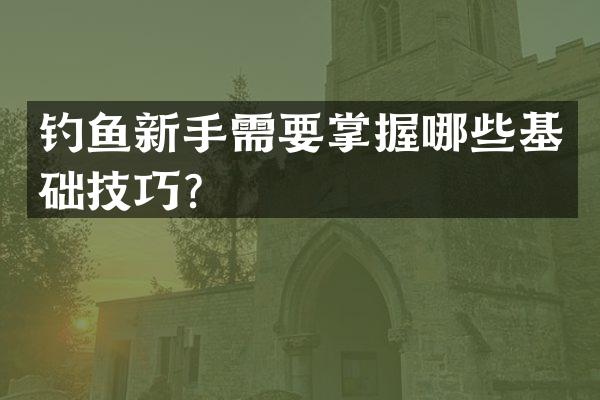 钓鱼新手需要掌握哪些基础技巧？