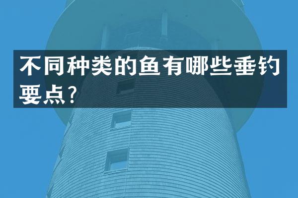 不同种类的鱼有哪些垂钓要点？
