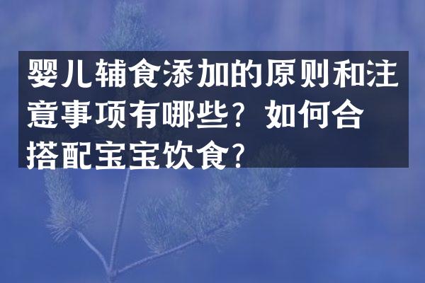 婴儿辅食添加的原则和注意事项有哪些？如何合理搭配宝宝饮食？