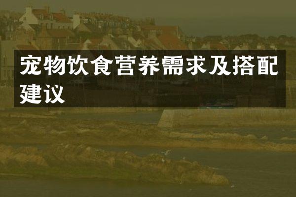 宠物饮食营养需求及搭配建议