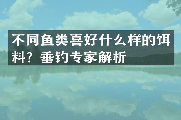 不同鱼类喜好什么样的饵料？垂钓专家解析