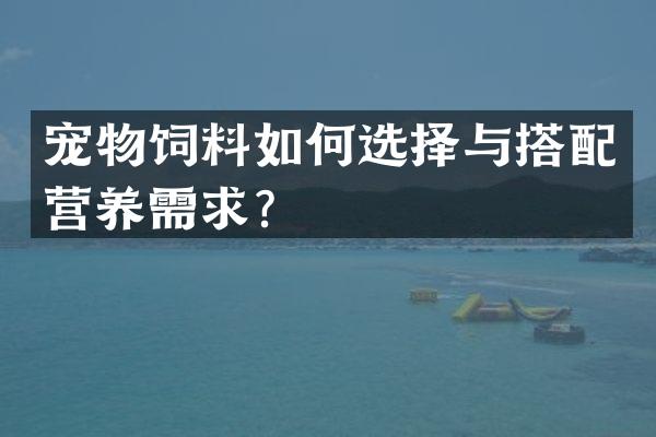 宠物饲料如何选择与搭配营养需求？