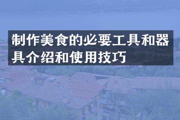 制作美食的必要工具和器具介绍和使用技巧