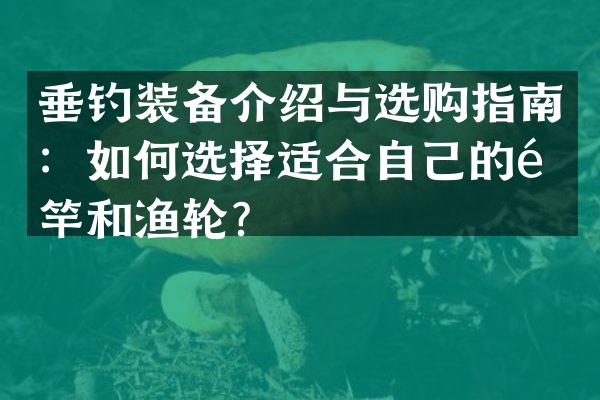 垂钓装备介绍与选购指南：如何选择适合自己的钓竿和渔轮？