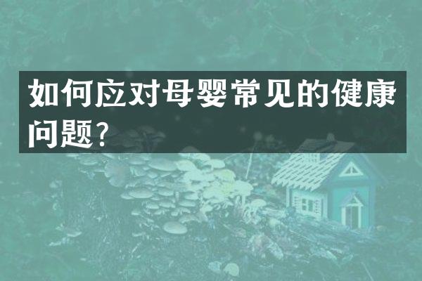 如何应对母婴常见的健康问题？