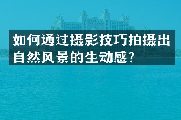 如何通过摄影技巧拍摄出自然风景的生动感？