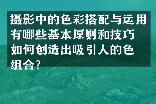 摄影中的色彩搭配与运用有哪些基本原则和技巧，如何创造出吸引人的色彩组合？