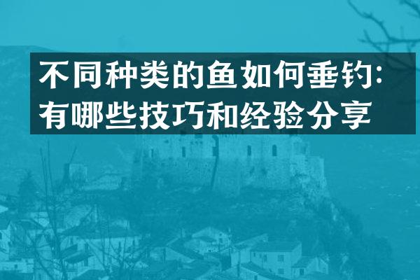 不同种类的鱼如何垂钓：有哪些技巧和经验分享？
