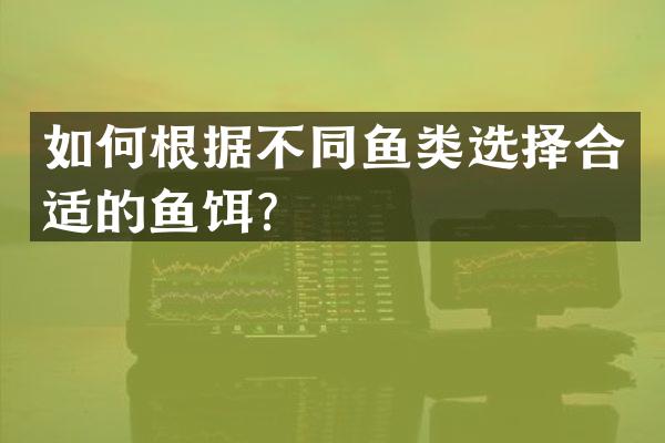 如何根据不同鱼类选择合适的鱼饵？