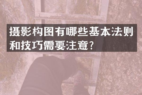 摄影构图有哪些基本法则和技巧需要注意？