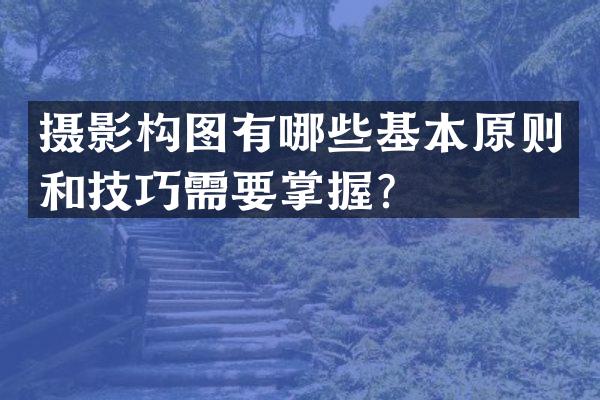 摄影构图有哪些基本原则和技巧需要掌握？