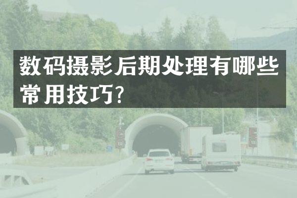 数码摄影后期处理有哪些常用技巧？