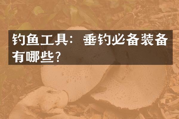 钓鱼工具：垂钓必备装备有哪些？