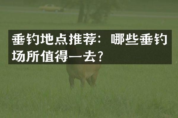 垂钓地点推荐：哪些垂钓场所值得一去？