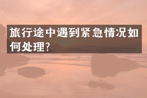 旅行途中遇到紧急情况如何处理？