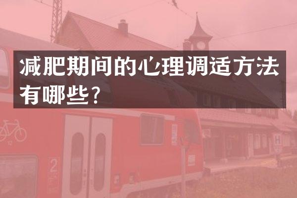 减肥期间的心理调适方法有哪些？