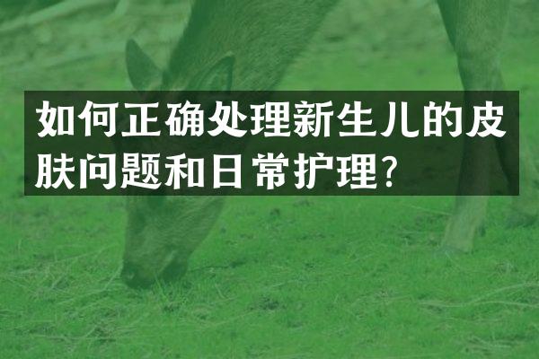 如何正确处理新生儿的皮肤问题和日常护理？