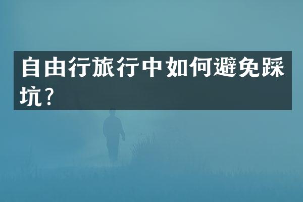 自由行旅行中如何避免踩坑？