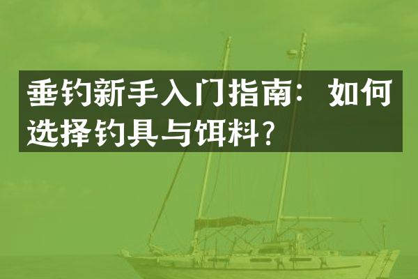 垂钓新手入门指南：如何选择钓具与饵料？