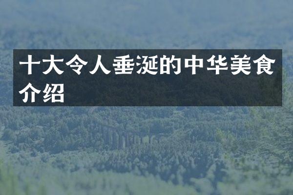十大令人垂涎的中华美食介绍