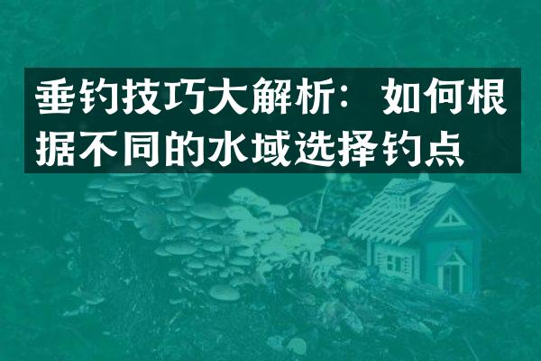 垂钓技巧大解析：如何根据不同的水域选择钓点？