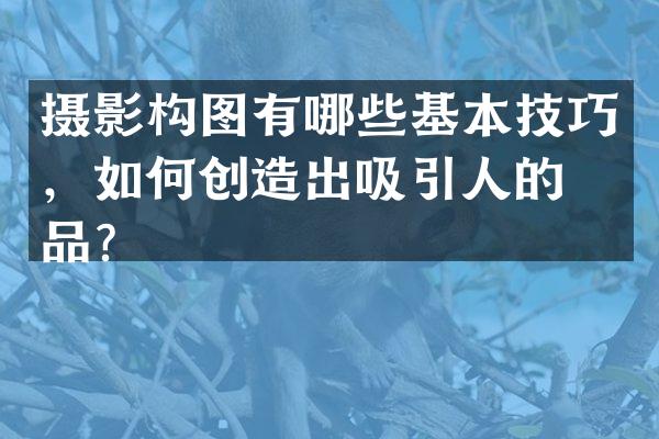 摄影构图有哪些基本技巧，如何创造出吸引人的作品？