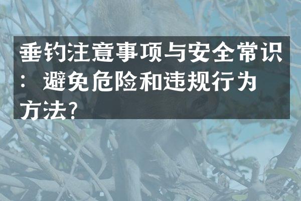 垂钓注意事项与安全常识：避免危险和违规行为的方法？