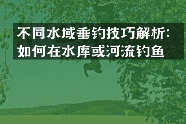 不同水域垂钓技巧解析：如何在水库或河流钓鱼？