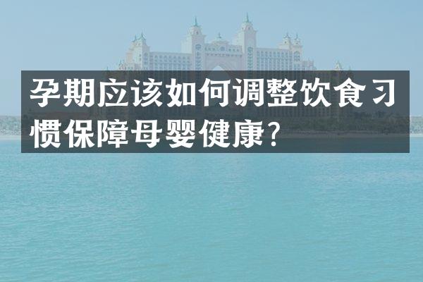 孕期应该如何调整饮食习惯保障母婴健康？