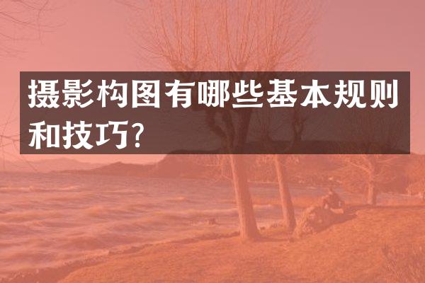 摄影构图有哪些基本规则和技巧？