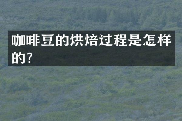 咖啡豆的烘焙过程是怎样的？
