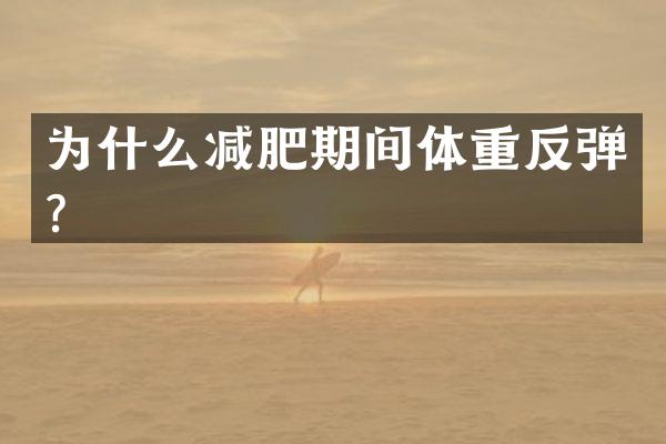 为什么减肥期间体重反弹？