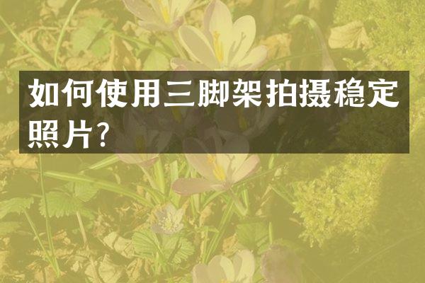 如何使用三脚架拍摄稳定照片？