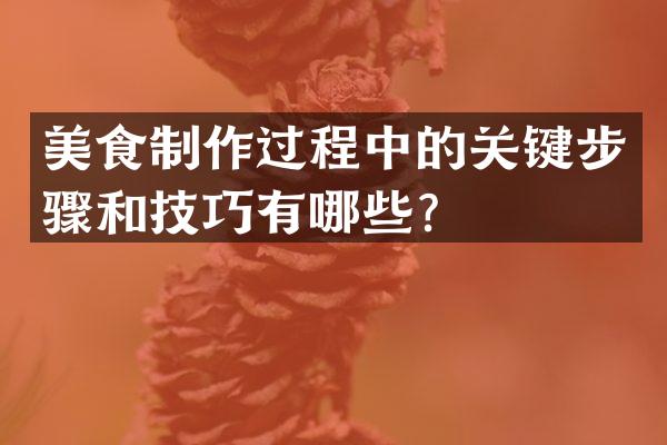 美食制作过程中的关键步骤和技巧有哪些？