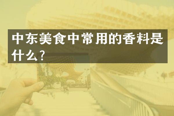 中东美食中常用的香料是什么？
