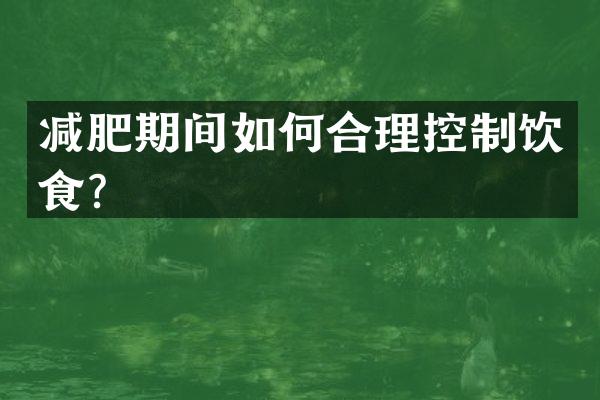 减肥期间如何合理控制饮食？