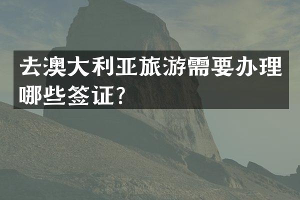 去澳大利亚旅游需要办理哪些签证？
