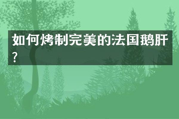 如何烤制完美的法国鹅肝？